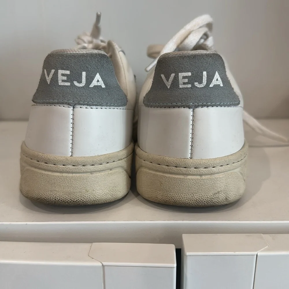 Veja White and‎ Gray Casual Sneakers
